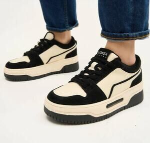 Lonza Agape Sneakers Womens Size 10 EU 41 Beige Black Platform Sneakers